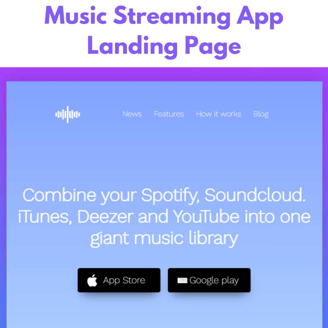 Create Music Streaming App Landing Page HTML & CSS Tutorial (Source Code)